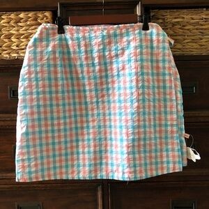 Lolly Wolly Doodle Blue and Pink Gingham wrap skirt in size XXXL